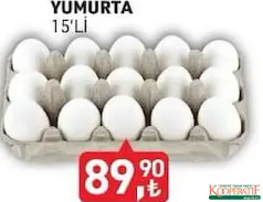 TARIM KREDİ YUMURTA 15'Lİ fiyat ve kampanya bilgisi